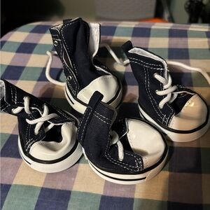 Dogs Black and White High-Top Sneakers